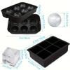 6-Grid Ice Silicone Cube Mold Tray DIY Freeze Ice Maker Creative Ice Cube Mold Barware Tools Perfect for Freezer, Cocktail