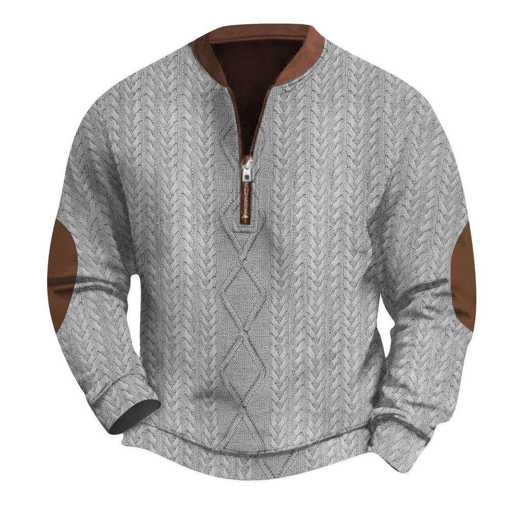 Męska bluza retro casual z nadrukiem gradientowym