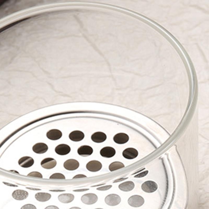 Glass Nail Brush Washer With Secure Lid And Mesh Filter For Gel Polishing Removal And Diy Tools
