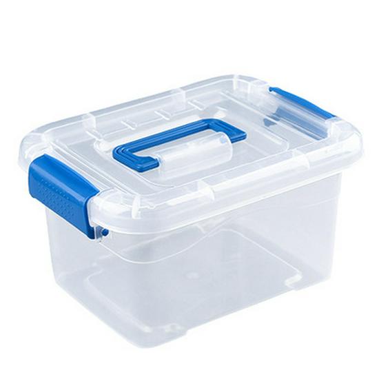 Transparent Handheld Plastic Storage Box with Lid for Toys, Clothes, and Snacks