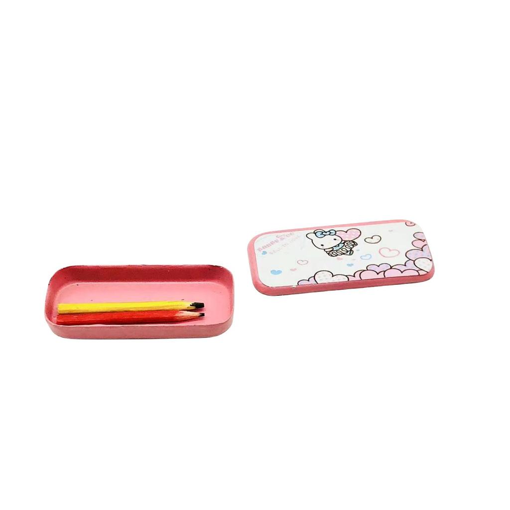 Miniature Office Model Stationery Set: Pencil Case, Notebook, Sketchbook, Ruler, Caliper, Crayon (1:12 Scale)