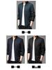 Autumn 2025 Men's Stand Collar Loose Fit Jacket - Urban Solid Color, Long Sleeve, Simple Style