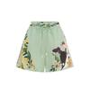 2023 New Casual European & American Two-Piece Set: Cotton & Linen Print Shirt + Shorts