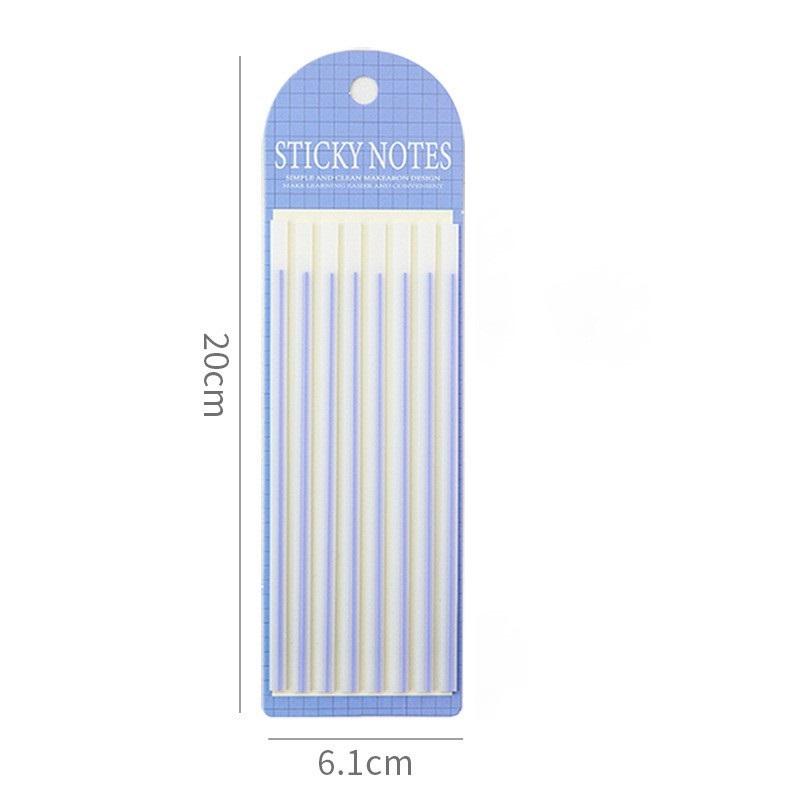 1pcs Macaron Color Sticky Strips 160 Sheets Fluorescent PET Transparent Memo Pad Index Stickers Office