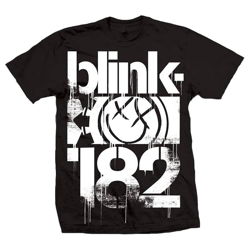 New Blink 182 - The Smiling Punk Rabbit Graffiti Rabbit Illustration - American Retro High Street Vintage Streetwear T-shirt