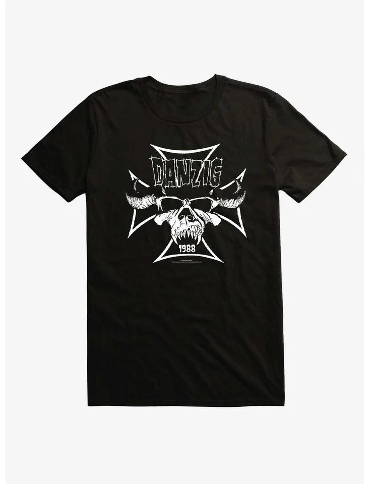 Men s and Women s T-shirts Danzig Cross Skull Logo Extra Soft T-Shirt - NEW!! SALE M