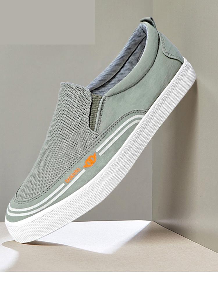 

Fashion 2025 New Men s Mesh Breathable Canvas Shoes Lightweight Sneakers Fashion Slip on Flats Comfortable Man Lazy Shoes BD24051 38