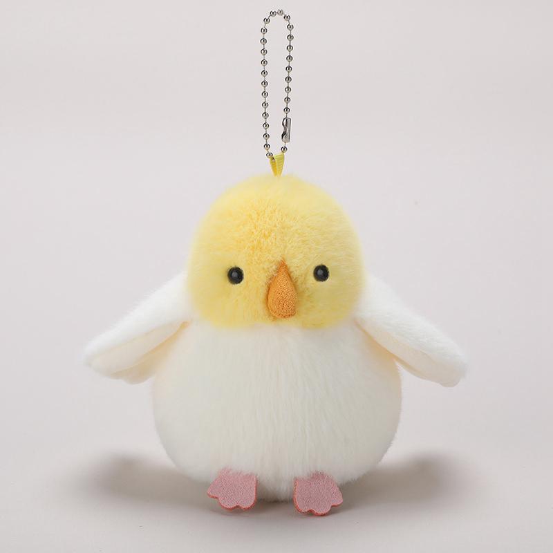 TreasuringU 12cm Adorable Simulation Bird Plush Doll Pendant Cartoon Round Bird Plush Toy Stuffed Pouch Pendants Birth Date Gifts