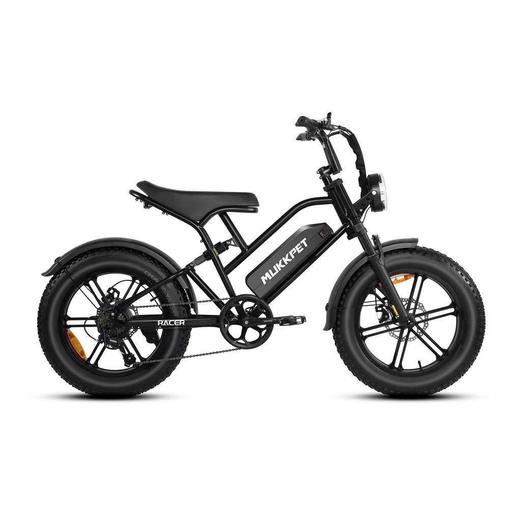 Bicicletă Electrică MUKKPET Racer pentru Adulți Motor 250W Baterie 48V18AH Roți Gonflabile de 20 Inch Bicicletă Electrică pentru Navetă Urbană Sarcina Maximă 150KG