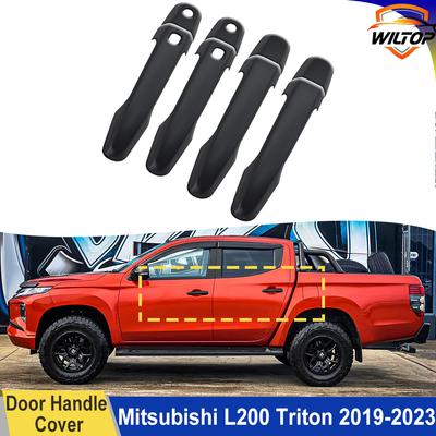 Door Handle Bowl Cover For Mitsubishi L200 Triton 2019-2025 Protector Cover Exterior ABS Matte Black Car Accessorie Stickers