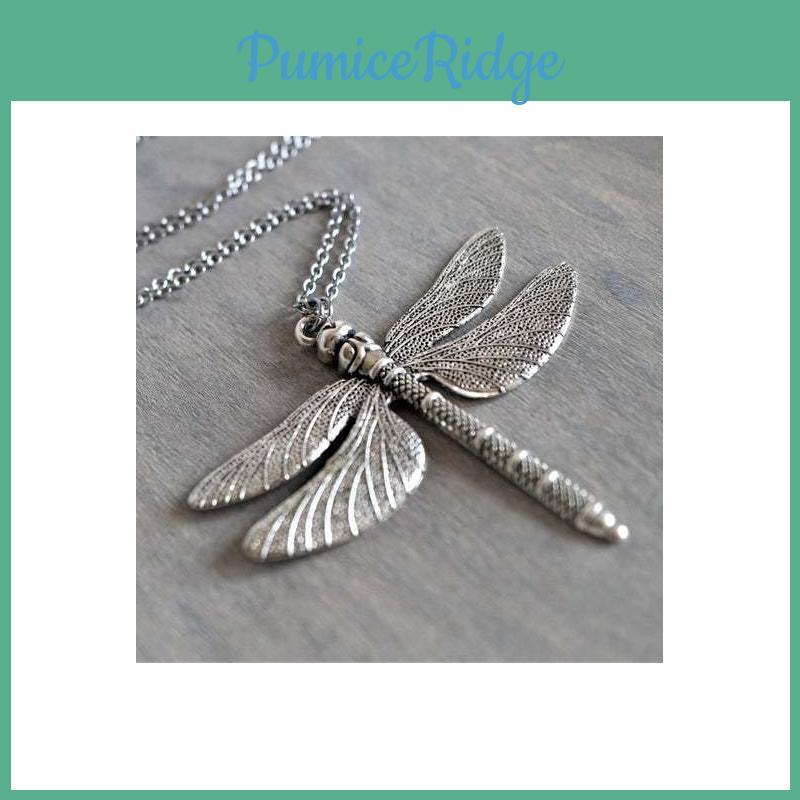 Dragonfly Pendant Necklace For Women With Geometric Alloy Design Summer Fashion Accessory