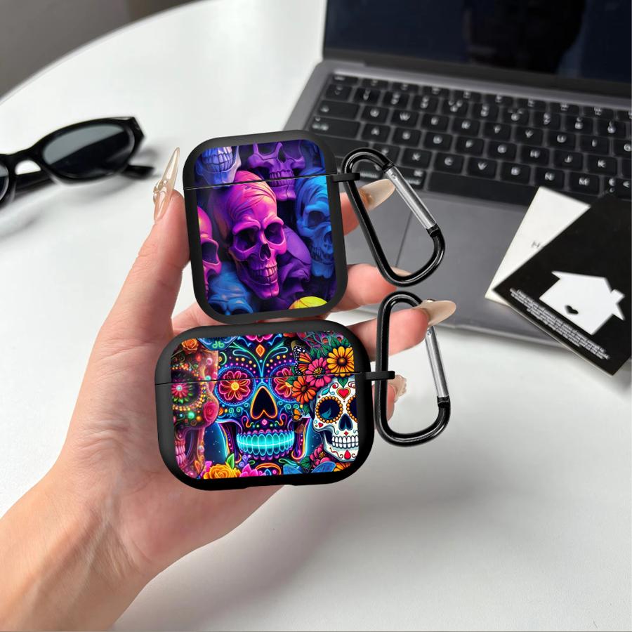 Case For Airpods Pro3 3 Pro Pro2 1 4 2 Earphone Cases Cover Richly Colored Skeletons