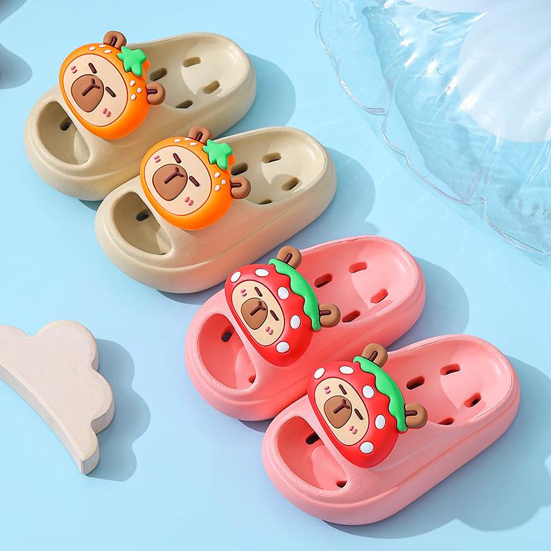 Summer Children's Water-Resistant Sandals Boys and Girls Non-Slip Soft Cushioning Parent-Child Quick-Dry Kids Bath Sandals