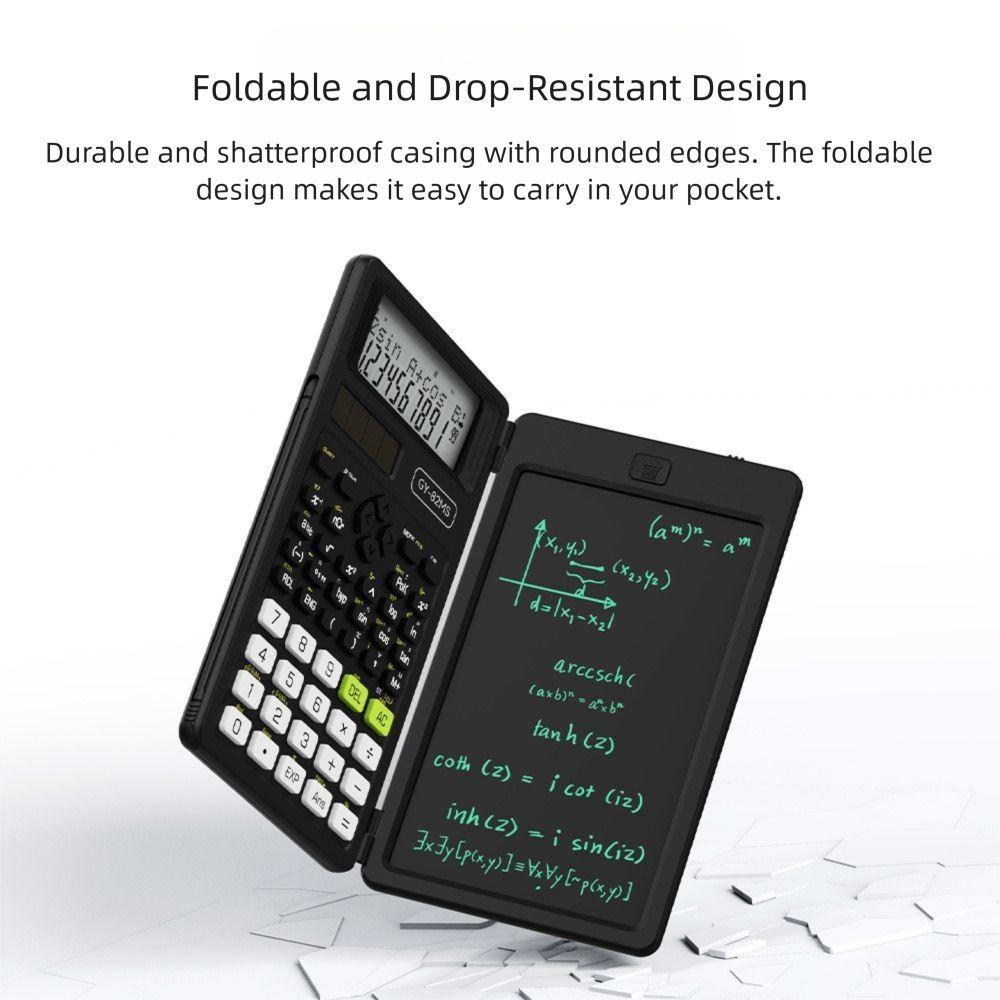 2-In-1 Foldable Writing Tablet Math Calculator 82MS 240 Function Accounting Calculator  Office