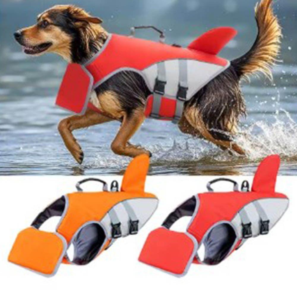 Safety Dog Life Jacket Back Traction Hook Pet Flotation Vest Dog Swimming Vest  Puppy Training