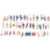 100Pcs People Figures Model 1:50 1:75 1:100 Scale Architectural Painted Models Human Scale Model Mixed Color ABS People Figures
