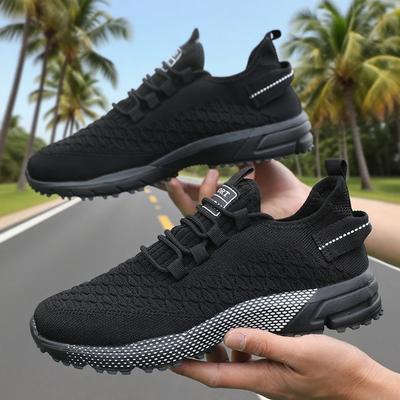 Męskie buty do biegania casualowe Modne Lekkie Fitness Oddychające Sneakersy Antypoślizgowe Sznurowane Szybkoschnące Letnie Buty Tenisowe