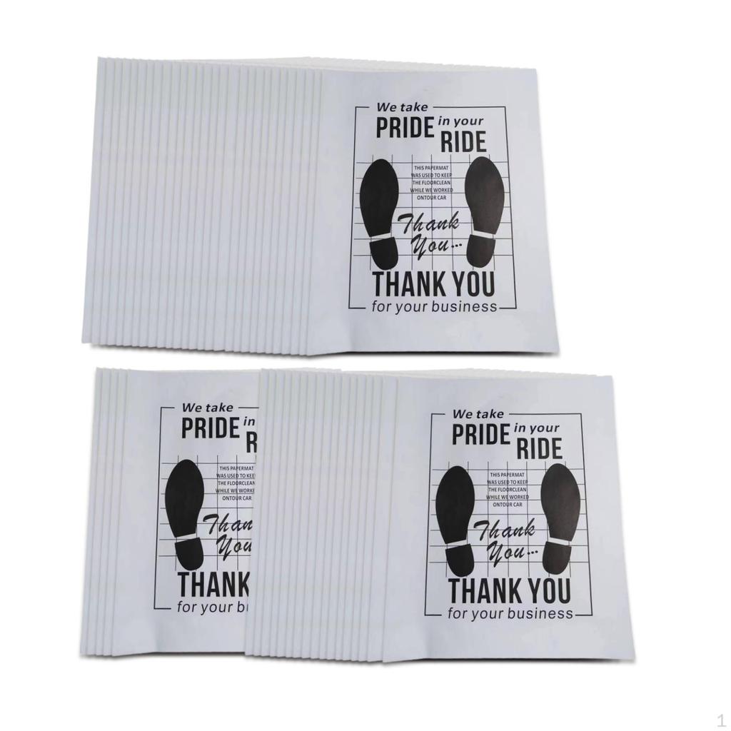 50x Car Paper Floor Mat Disposable for Trucks Taxis SUVs