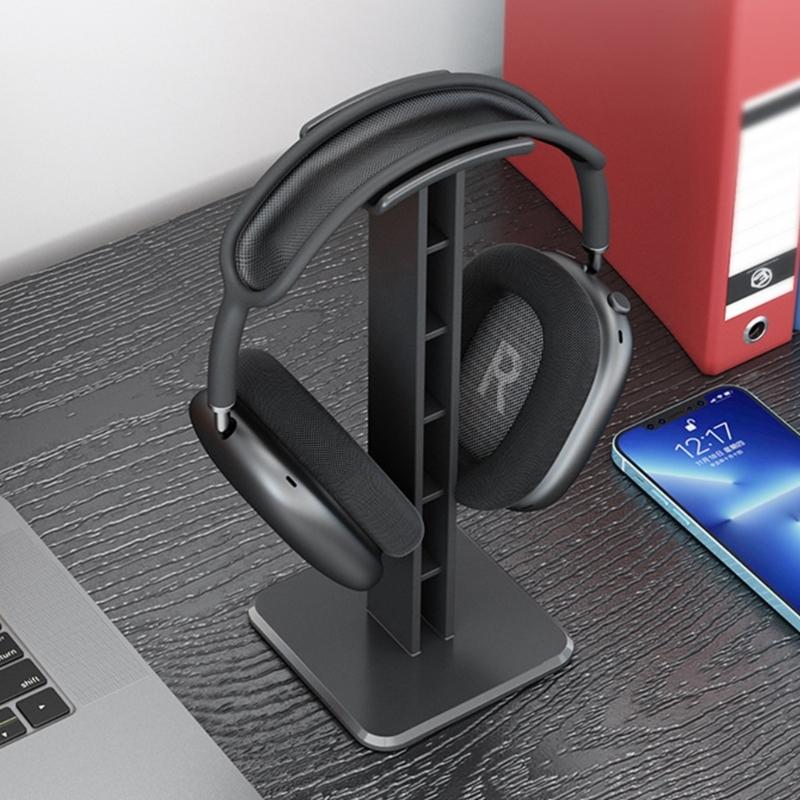 Universal Headphone Stand With AntiSlip Base And Fixed Mounting Hole For Desktop Organization Space Saving Design