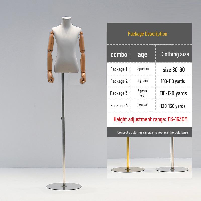 

Дитячий манекен для демонстрації одягу до пояса з головою для хлопчиків та дівчаток Age 8