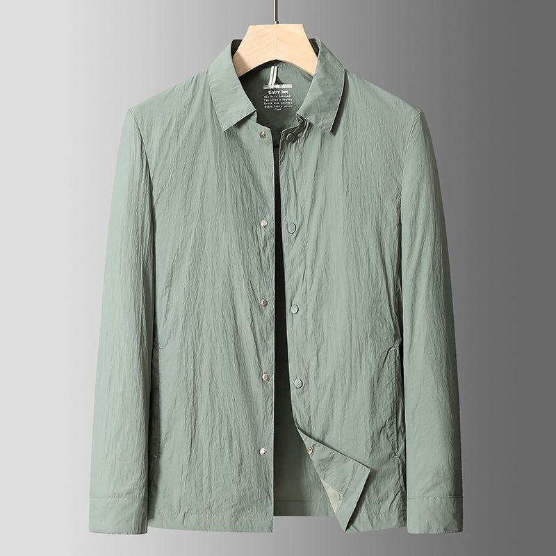 2024 Men's Luxury Light Summer Quick-Dry Sun Protection Casual Lapel Shirt Jacket
