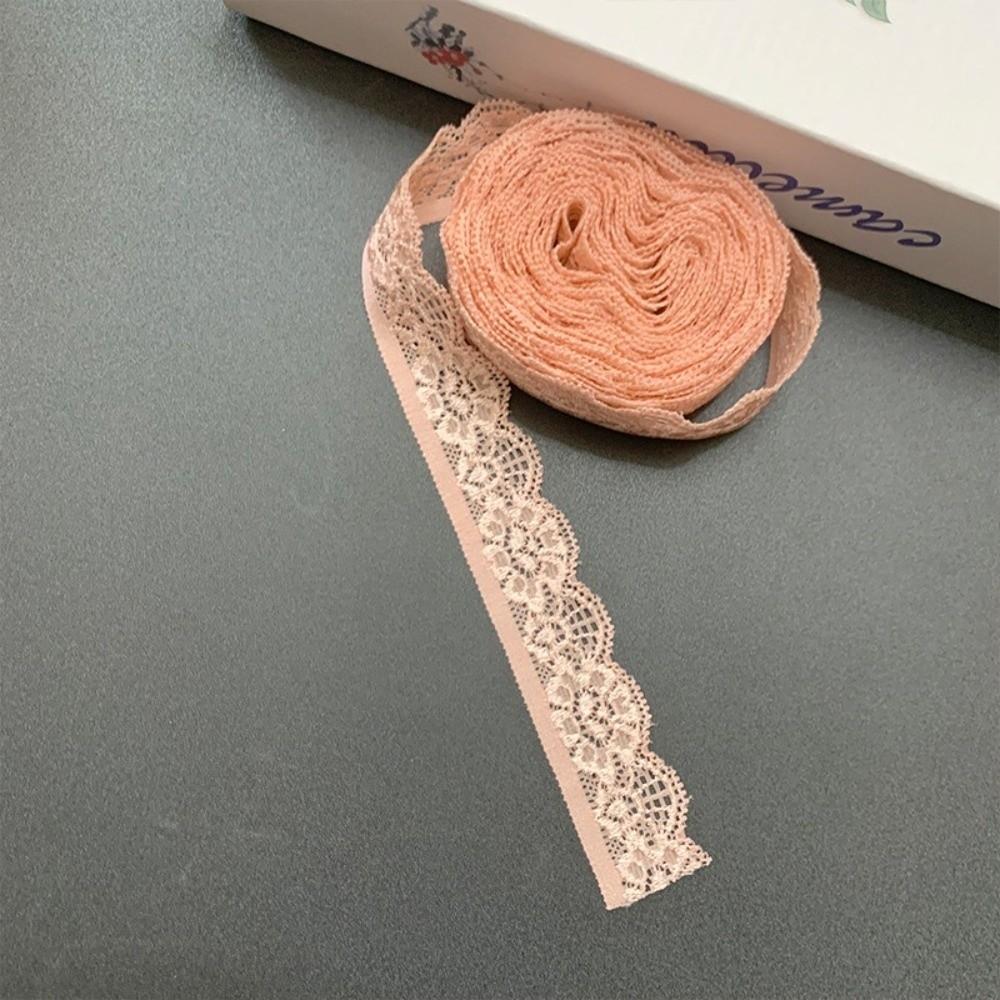 Colorful Elastic Lace Trim 2.5cm Width 10 Yards Length Elastic Lace Ribbon Stretchable Nylon Material Nylon Lace Ribbon