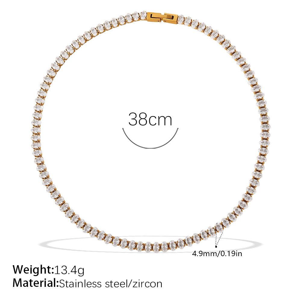 European and American Zircon Inlaid Necklace Bracelet Light Luxury Fashion Multi-color Full Diamond Jewelry 2026