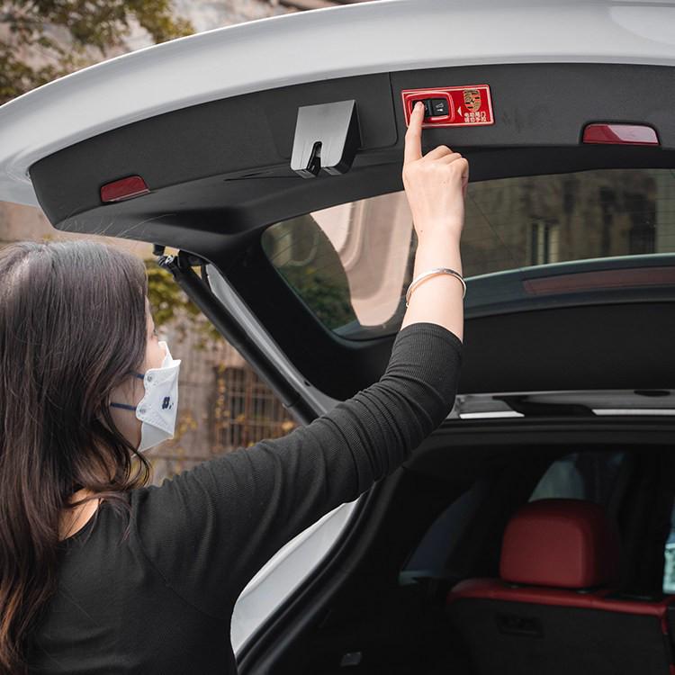 Porsche Elektrische Heckklappe Warnaufkleber