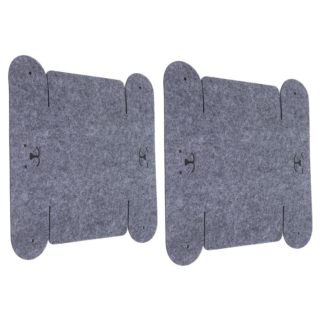2 Pcs Desktop Storage Felt Box Foldable Felt Storage Basket Makeup Organizing Basket for Home