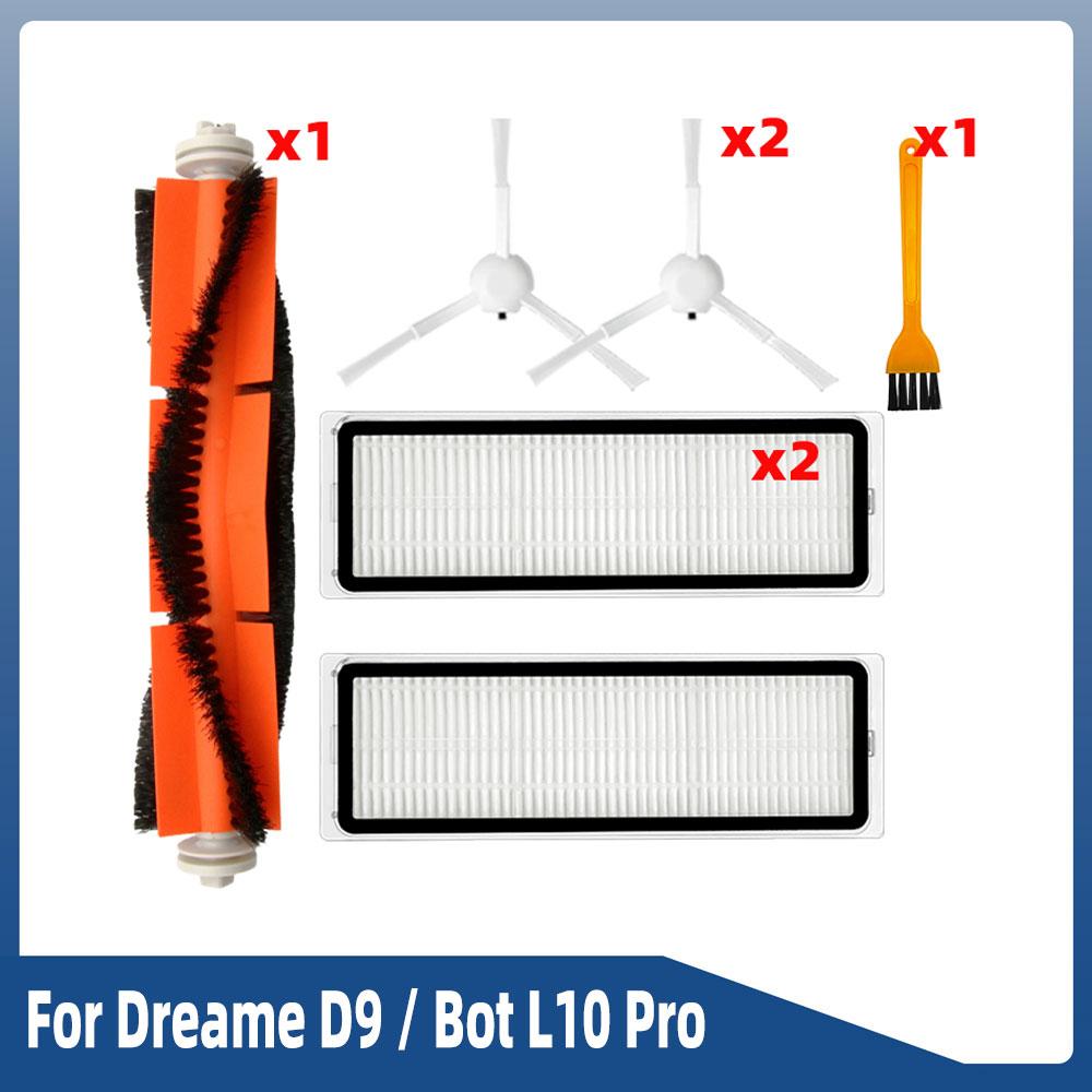 For Dreame D9/ D9 Pro/ D9 Max/ L10 Pro/ Trouver LDS Vacuum-Mop Finder Robot Vacuum Spare Parts Main Side Brush Hepa Filter Mop