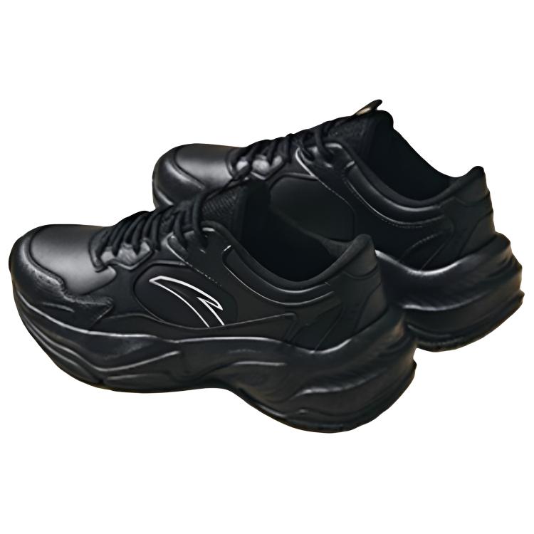 Anta Little Millennium Trendy Comfortable Wear-Resistant Breathable Height-Increasing Low-Top Casual Shoes Women sneaker Black 922538826-4