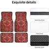Car Floor Mats Set Of 4, Oriental Turkish Persian Carpet Front And Back Rug Mats Decorative Universal For Cars SUV Trucks Vans