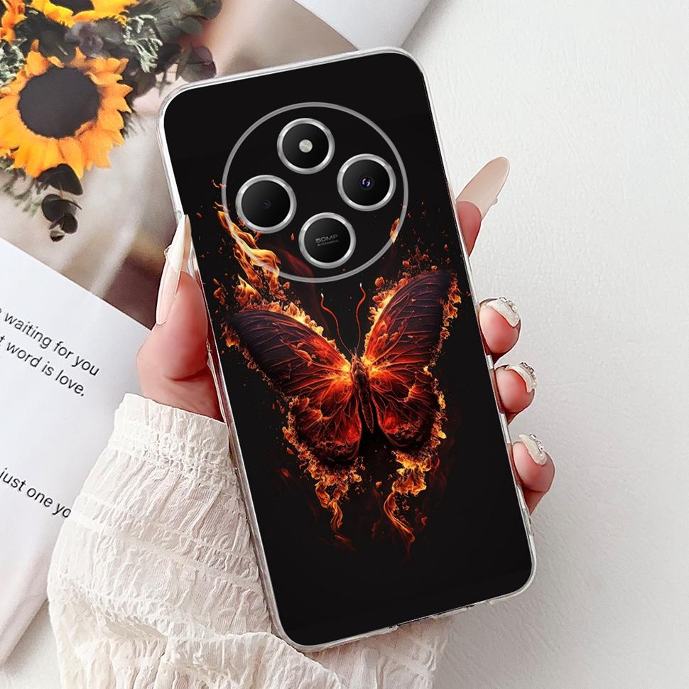 For Xiaomi Redmi 14C Casing Fashion Heart Cat Cover 6.88" Soft TPU Phone Protective Shell For Xiaomi Redmi 14R 14C Cases Coque
