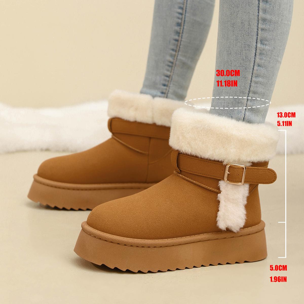 

New Fluffy Rabbit Fur Warm Snow Boots for Women Winter Thick Plush Cotton Shoes Woman Faux Suede Non Slip Platform Ankle Boots 42 верблюд