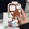 Matte TPU Leather Texture Slim Phone Case For iPhone 16 Pro Max 15 Pro 14 13 12 11 Bowknot Pattern Shockproof Soft Bumper Cover