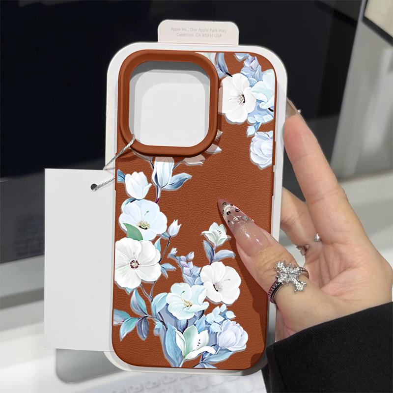 Matte TPU Leather Texture Slim Phone Case For iPhone 16 Pro Max 15 Pro 14 13 12 11 Bowknot Pattern Shockproof Soft Bumper Cover
