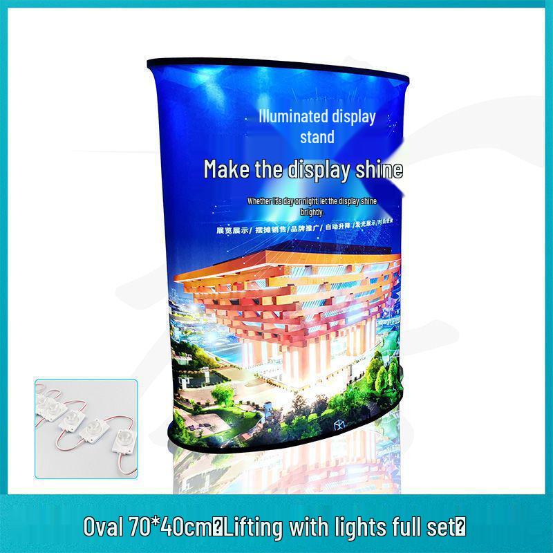Luminous Hydraulic Pop-Up Frame: Foldable Display Stand & Quick Show Reception Table