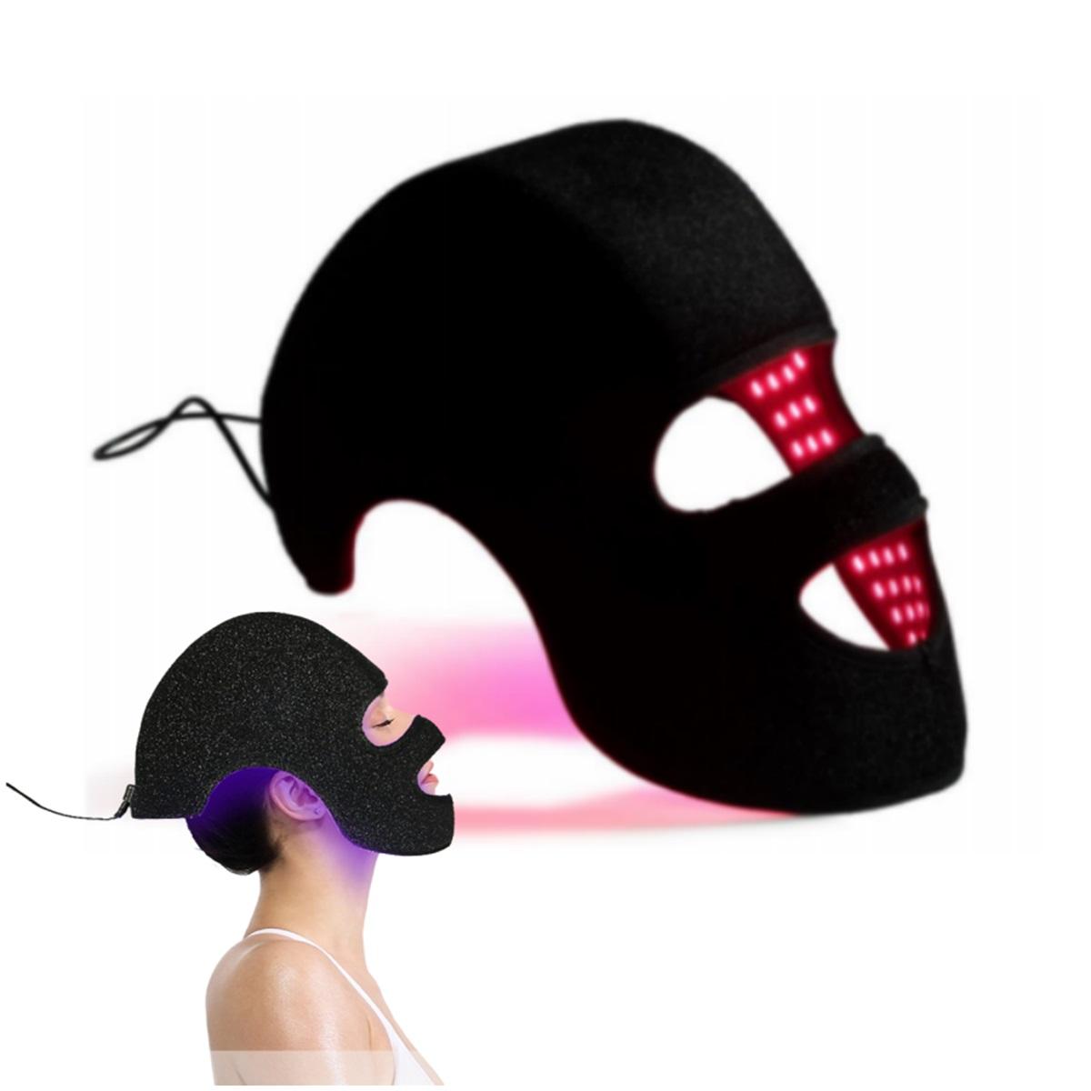 

Hair growth device, LED facial mask, LLLT, four colors, 660 nanometers, 850 nanometers, skin firming and whitening Black set