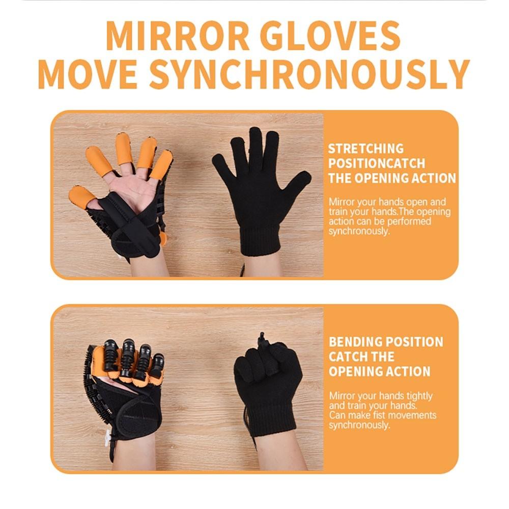 Portable Rehabilitation Robot Gloves Mirroring Stroke Hemiplegia Hand Function Training Glove Finger Care Equipment