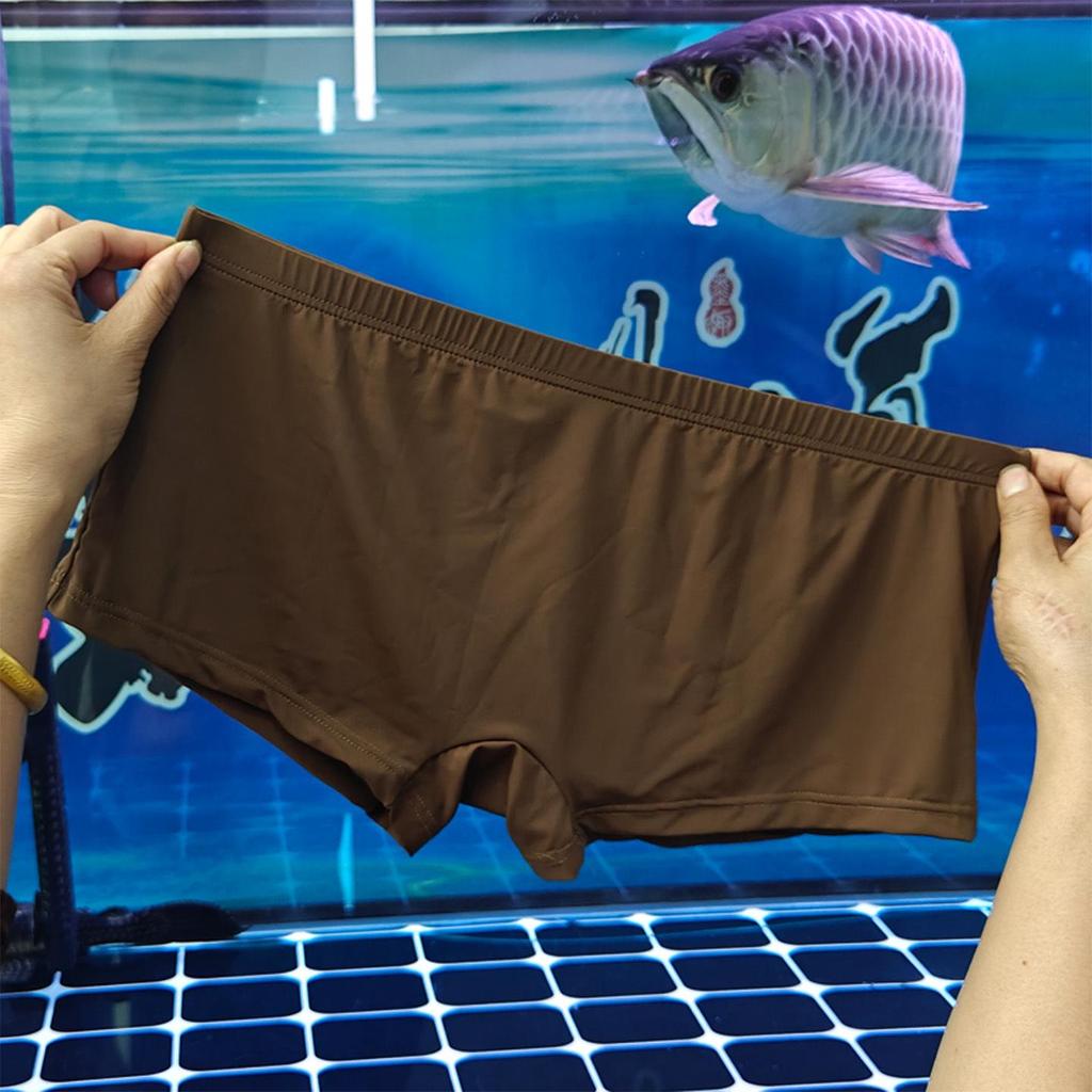 Trendy Men's Low-Rise Ice Silk Boxer Briefs - Tight Fit, Breathable, Quick-Drying
