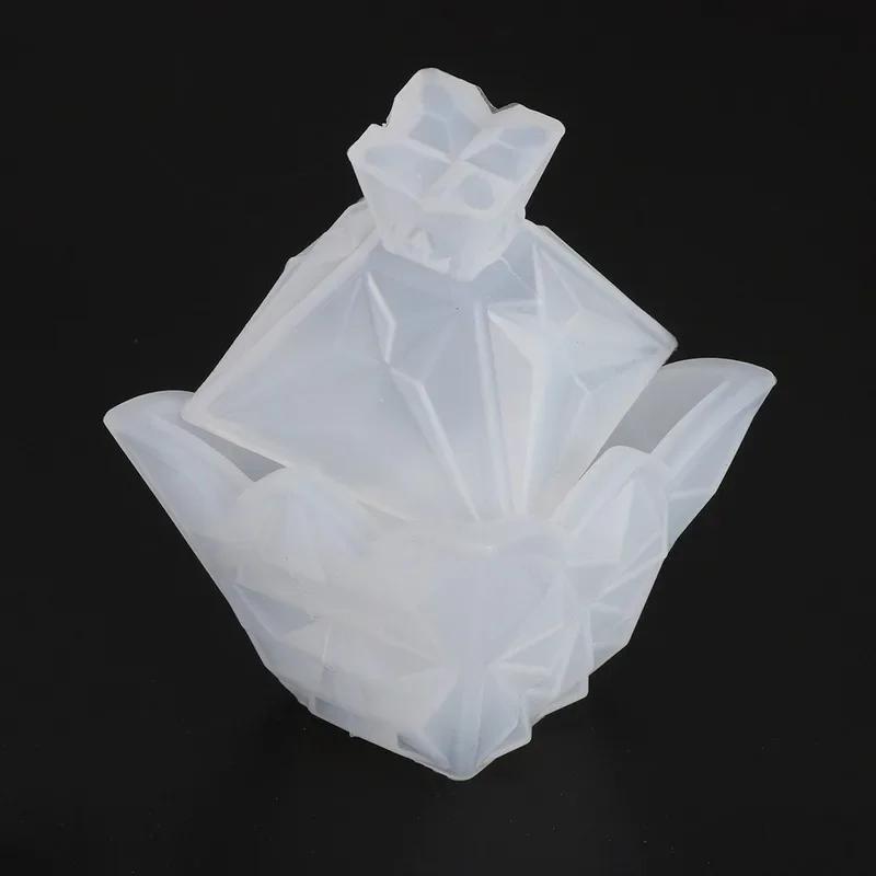 1 Pack Silicone Flower Pot Mold DIY Crystal Silicone Mold Handmade Accessories Creative Mold