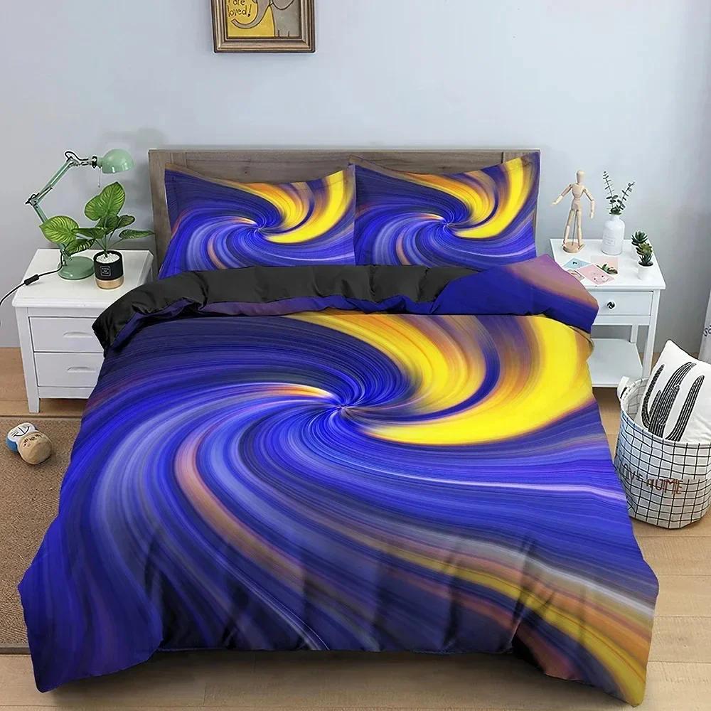 Rainbow Color Duvet Cover Abstract Pattern Bedding Set Comforter Covers With Pillowcase Single Double Size Home Textile