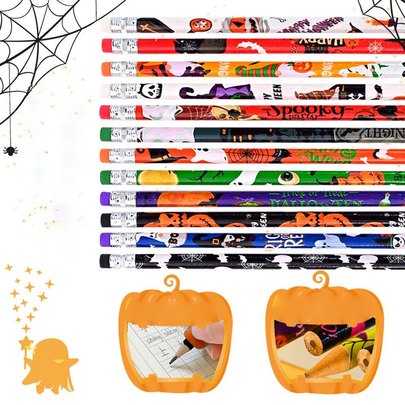 20Pz Matite di Halloween Design Casuale Matita HB Cartone Animato Tema Halloween Cancelleria Regalo per Studenti