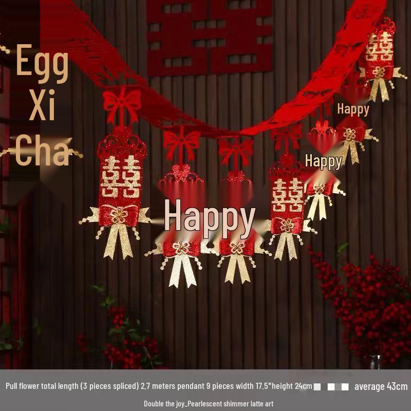 

Double Happiness Wedding Room Decoration Set for Bedroom and Living Room