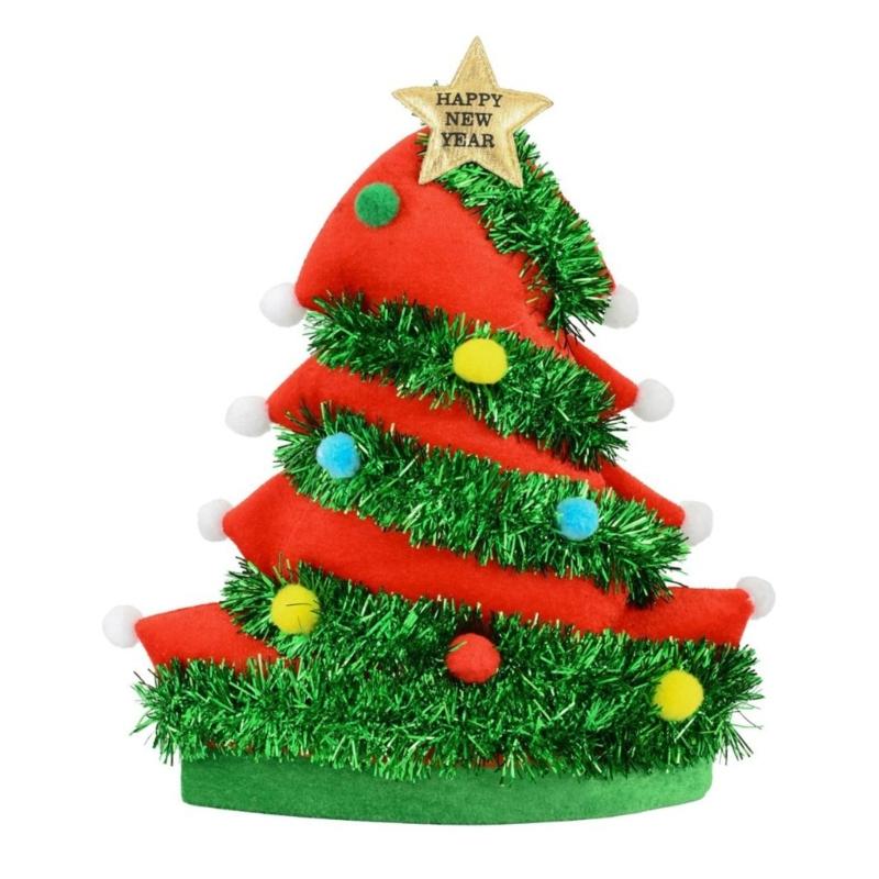 Traditional Santa/Christmas Tree Hat Headgear Christmas Festival Theme Accessory For Adults Kids Family Gathering Decors