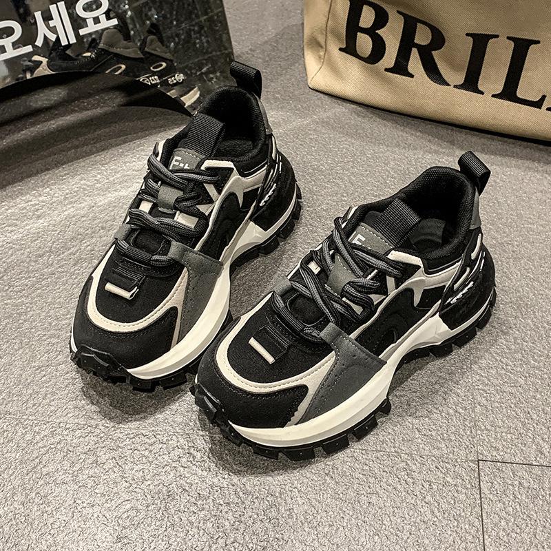 European products popular sports color matching dad shoes women's 2025 spring and autumn new models show feet small versatile casual Forrest Gump s