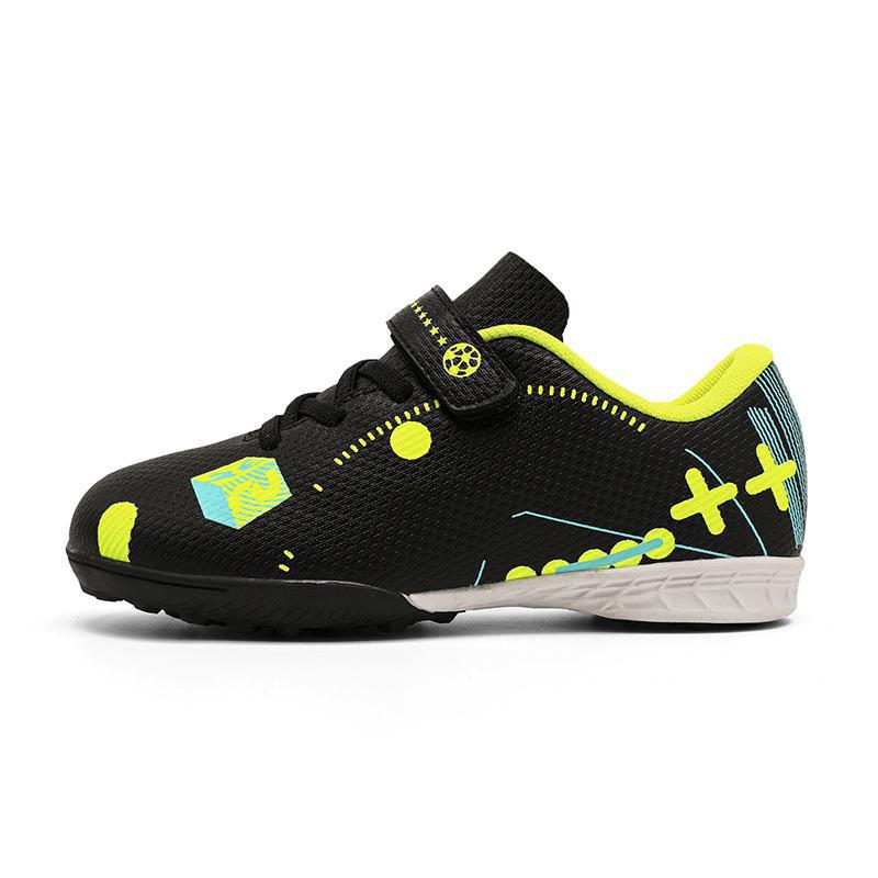 

Boys Soccer Shoes TF Shredded Nails Kids Student Girls Velcro Leather Lawn Training Sneakers 29