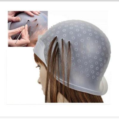 Gorro de silicona reutilizable para peluquería, teñido con gorro de engrase para el cabello de ganchillo