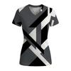 Women's Geometric Abstract Print V-Neck T Shirt Daily Casual