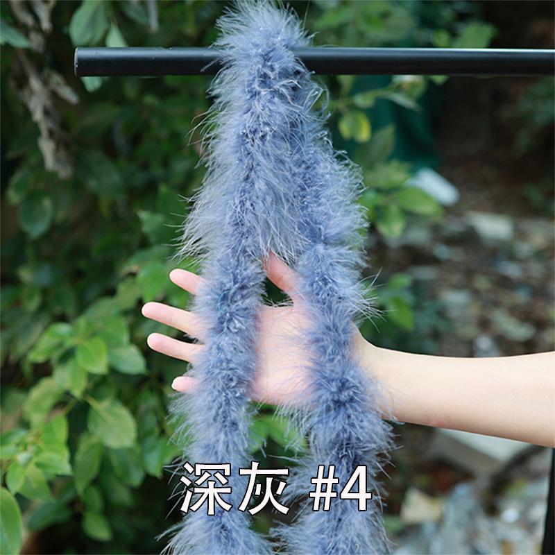 Color Encryption Thickened Feather Strip Diy Turkey Fluff Strip Wedding Decoration Clothing Skirt Accessories